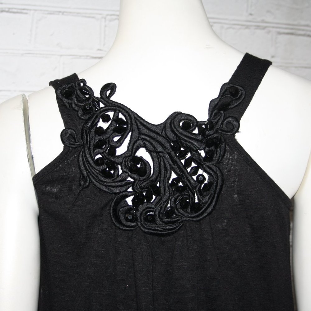 🖤✨ Daytrip · Black Beaded Vest · Size Small